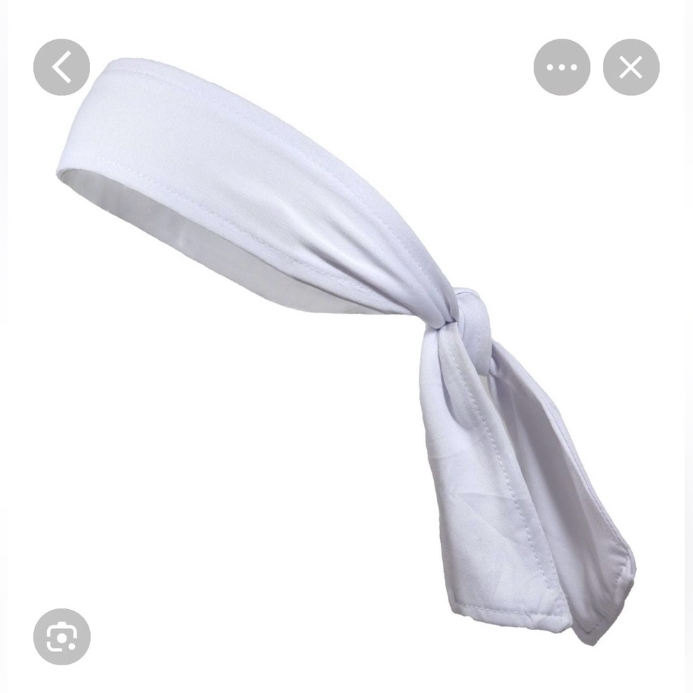 New DSG Double Header White Softball Tie Headband